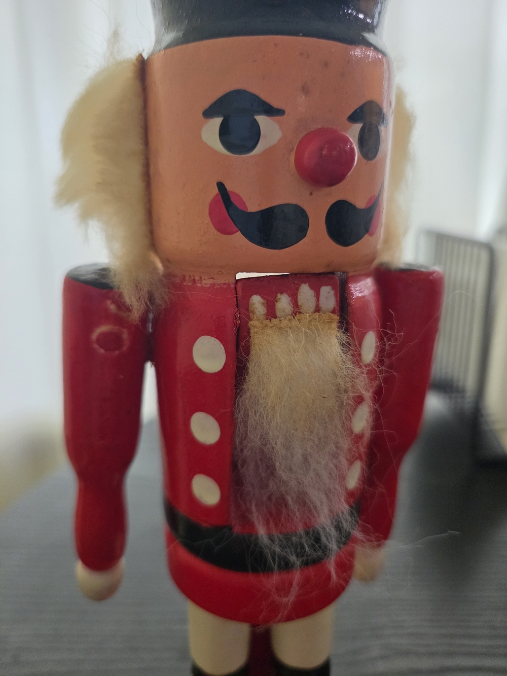 Vintage VTG Nutcracker Made in china German Christmas Flocked Hat